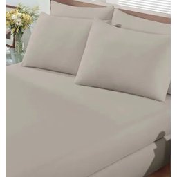 Jogo de Cama Solteiro 2 Peças Malha In Cotton 100% Algodão - Creme - 2