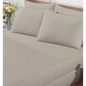 Jogo de Cama Solteiro 2 Peças Malha In Cotton 100% Algodão - Creme