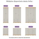 Ver imagem 6 de Cômoda Infantil 125cm 2 Portas e 4 Gavetas Realeza Multimóveis Mp4455 Madeirado/off White