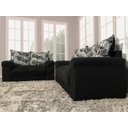 Ver imagem 3 de Sofá 2 e 3 Lugares Preto com Floral 601/37 Chile