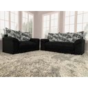 Ver imagem 1 de Sofá 2 e 3 Lugares Preto com Floral 601/37 Chile