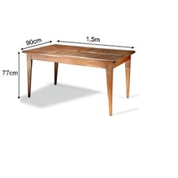 Mesa Madeira com 06 Cadeiras Levina - 3