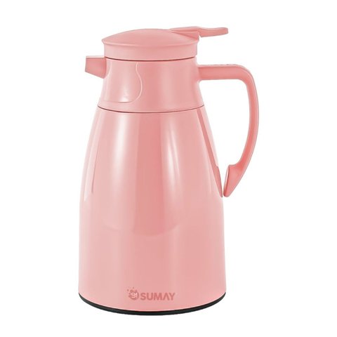 Garrafa Térmica 1l Rosa Ampola Vidro Quente e Frio Mônaco Sm-gtmro