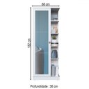 Ver imagem 4 de Sapateira Camille 1 Porta 8 Prateleiras com Espelho Branco - Indékes