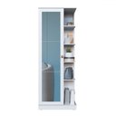 Ver imagem 2 de Sapateira Camille 1 Porta 8 Prateleiras com Espelho Branco - Indékes