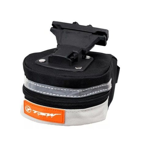 Bolsa de Selim Tsw Mod 04 Preta Cinza Canote Refletível Bike