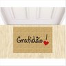 Tapete Capacho Kapazi Gratidao 60x40 Cm Porta Entrada Casa Lar Apartamento Decorativo Limpa Pé. - 1