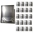 Ver imagem 1 de Ralo Oculto 15x15 Kit 20 Uni Inivisivel Inox Casa Banheiro Lavabo Varanda Cozinha Resistente Seguro