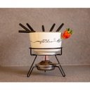 Ver mais imagens de Aparelho de Fondue Queijo Chocolate Porcelana Fondue 8 Peças Serviço Conjunto Kit Cerâmica Swiss