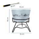 Ver imagem 2 de Aparelho de Fondue Queijo Chocolate Porcelana Fondue 8 Peças Serviço Conjunto Kit Cerâmica Swiss