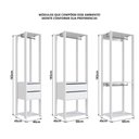 Ver imagem 5 de Guarda-Roupa Closet Modulado com 4 Gavetas 160cm Multimóveis Crpro-CLO006 Branco