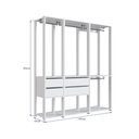 Ver imagem 3 de Guarda-Roupa Closet Modulado com 4 Gavetas 160cm Multimóveis Crpro-CLO006 Branco
