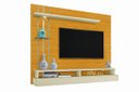 Ver imagem 1 de Painel Tv Eros 55 Polegadas 135x160cm Led Prateleira Vidro Nichos:naturale/offwhite
