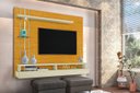 Ver imagem 2 de Painel Tv Eros 55 Polegadas 135x160cm Led Prateleira Vidro Nichos:naturale/offwhite