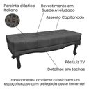Ver imagem 4 de Recamier 0,90m com Pés Luiz Xv e Acabamento Luxo em Tecido Suede Vicenza - Lucadi Cinza