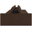Ver imagem 6 de Sofá Ilha Modular para Sala 432cm com Puff Dublin K01 Veludo Marrom e Sintético Preto - Lyam Decor