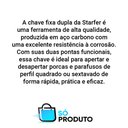 Ver imagem 2 de Kit Jogo Chave Fixa Boca Starfer 18mm 22mm 2 peças Aço