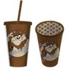 Copo Com Canudo Looney Tunes 500Ml - Taz Mania - 1