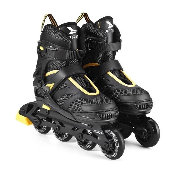 Patins Atrio Inline Regulável ES306 Preto/Amarelo - M (33-36)