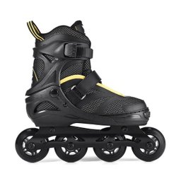 Patins Atrio Inline Regulável ES306 Preto/Amarelo - M (33-36) - 4 Patins Atrio Inline Regulável ES306 Preto/Amarelo - M (33-36) - 4