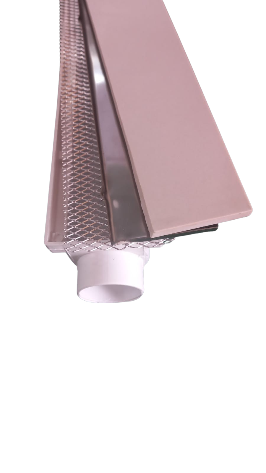 Ralo Linear Invisível 6x50 modelo Cola Piso Porcelanato com Tela Anti Insetos e Coletor Branco - Fic - 8