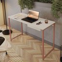 Ver imagem 3 de Escrivaninha com Gaveta Mia 110 X 45 Klm Store Cobre com Off White