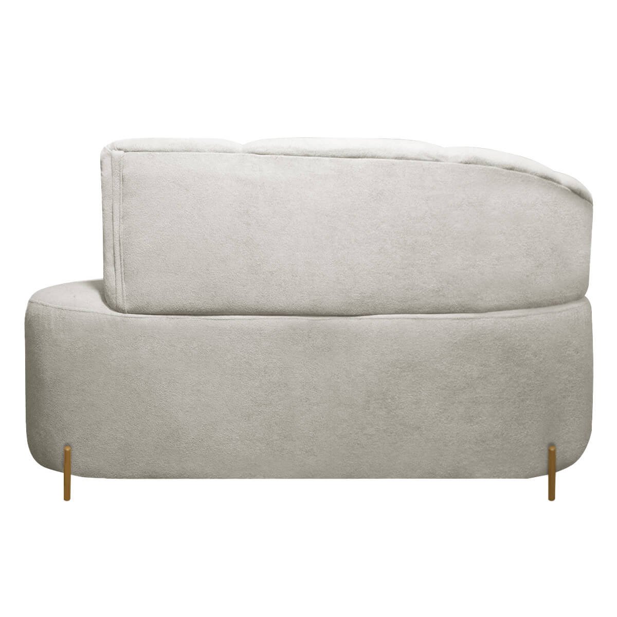 Sofá Namoradeira 2 Lugares Grécia Conceito Orgânico 145cm Bouclê Bege Sofa Store - 7