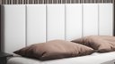 Ver imagem 2 de Cabeceira Cama Casal Queen Modulo 1,60 Itália Estofada Suspensa - Branco