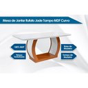 Ver imagem 2 de Mesa para Cozinha Jade + Tampo Madeirado Curvo 180x90cm Imbuia/Off White - Rufato