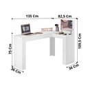 Ver imagem 6 de Escrivaninha Camarim com Penteadeira de Canto Home Office Premium Maquiadora Cor Branco