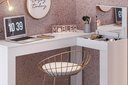 Ver imagem 3 de Escrivaninha Camarim com Penteadeira de Canto Home Office Premium Maquiadora Cor Branco