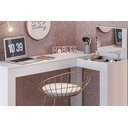 Ver imagem 3 de Escrivaninha Camarim com Penteadeira de Canto Home Office Premium Maquiadora Cor Branco