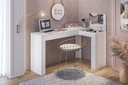 Ver imagem 2 de Escrivaninha Camarim com Penteadeira de Canto Home Office Premium Maquiadora Cor Branco