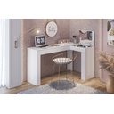 Ver imagem 2 de Escrivaninha Camarim com Penteadeira de Canto Home Office Premium Maquiadora Cor Branco