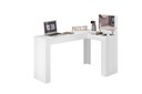 Ver imagem 1 de Escrivaninha Camarim com Penteadeira de Canto Home Office Premium Maquiadora Cor Branco