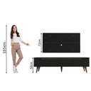 Ver imagem 6 de Rack Madesa Reims e Painel para TV até 55 Polegadas 2 Portas e 1 Gaveta Preto Cor:Preto