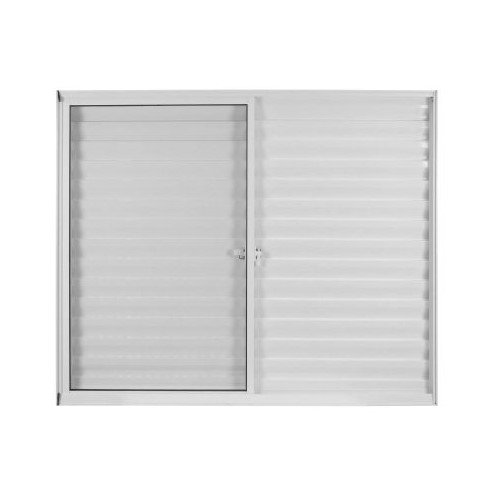 Veneziana 3 Folhas 1 Fixa Aluminio Branco 150x120cm Mgm