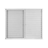 Veneziana 3 Folhas 1 Fixa Aluminio Branco 150x120cm Mgm - 1