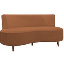 Ver imagem 1 de Sofá Chaise Living 2 Lugares 160cm para Sala Istambul K01 Bouclê Terracota - Lyam Decor