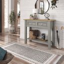 Ver imagem 4 de Aparador em Madeira Maciça com 2 Gavetas Cinza Lavado