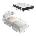 Ver imagem 4 de Cama de Solteiro Isa com Gaveteiro Lateral Acompanha Colchão D33 para Dormitório