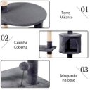 Ver imagem 5 de Árvore de Gatos Arranhador Brinquedo Torre Cama Toca Grande 116cm