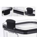 Ver imagem 4 de Pote Hermetico Conserva Tampa com Trava kit 2 Unidades Acrilico Transparente Alimento Mantimento Arm