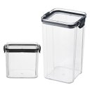 Ver imagem 1 de Pote Hermetico Conserva Tampa com Trava kit 2 Unidades Acrilico Transparente Alimento Mantimento Arm
