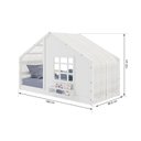 Ver imagem 3 de Cama Montessoriano Casinha com Janela Cortina Madeira Maciça Branco Housin