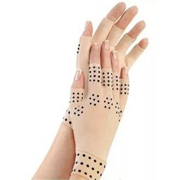 Luvas Magnéticas De Compressão bege para Artrite Reumatismo Dor Nas Mãos - 3 Luvas Magnéticas De Compressão bege para Artrite Reumatismo Dor Nas Mãos - 3