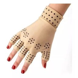 Luvas Magnéticas De Compressão bege para Artrite Reumatismo Dor Nas Mãos - 2 Luvas Magnéticas De Compressão bege para Artrite Reumatismo Dor Nas Mãos - 2