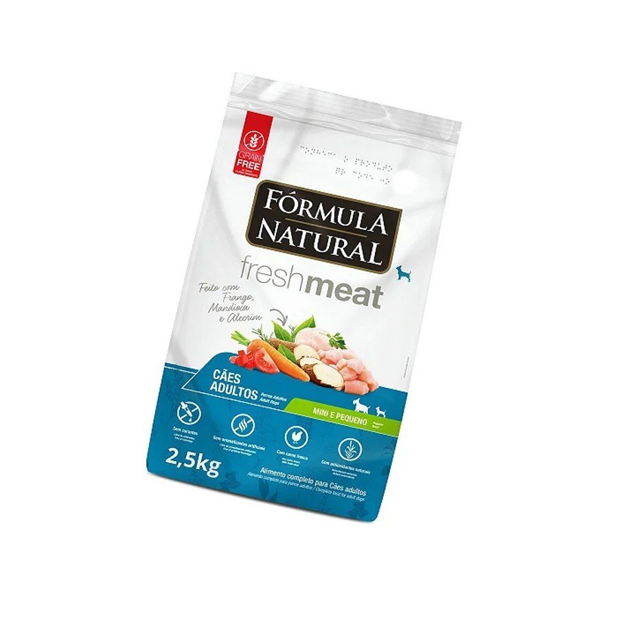 Ração Seca Fresh Meat Cães Adultos Raça Mini E Pequena 2,5Kg