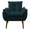 Ver imagem 1 de Poltrona Decorativa Sala de Estar Escritório Quarto Prime: Azul Marinho