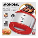 Ver imagem 2 de Grill E Sanduicheira Inox Red Premium S-19 127V Mondial